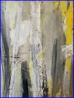 Antique Vintage Mid Century Modern Abstract Expressionist Oil Painting, 1950s