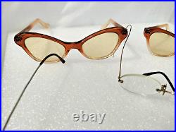 Antique Vintage Mid Century Retro Glasses Spectacles & Cases Collection AF