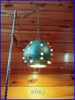 Antique Vintage Mid Century Retro Space Age Atomic Space Age Hanging Swag Light