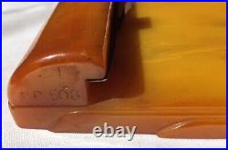 Art Deco Carvacraft Bakelite Phenolic Butterscotch-Amber Notepad Holder BP 503