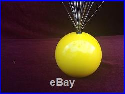 Atomic Ball Kinetic Mobile Sculpture Retro 70s Mid Century Yellow Color