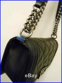 Authentic Chanel Handbag Black Bag flap quilted leather Medium No Reserve