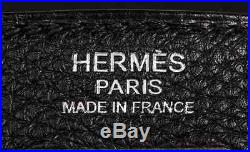 Authentic HERMES BLACK BAG 32cm HANDBAG PALLADIUM HARDWARE
