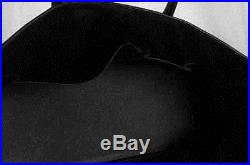 Authentic HERMES BLACK BAG 42cm HANDBAG PALLADIUM HARDWARE