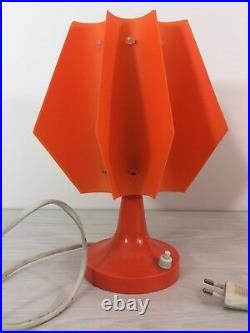 Authentic orange mecanic 70s pair of lamps hippie retro German or Italian Design