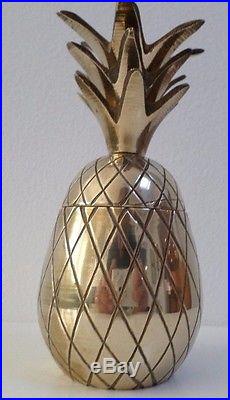 Authentic retro cocktail bar brass pineapple cocktail stick holder, ice bucket