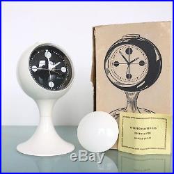 BLESSING Mantel Alarm CLOCK Pedestal Space Age RETRO Vintage Mid Century Germany
