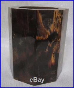 Bakelite Catalin 3-1/4 dia. X 4 388 grams huge rod tube mottled brown USA