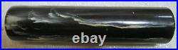 Bakelite Catalin rod 1.5 by 4.95 mottled marbled black Weight 185 gr