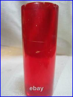 Bakelite Catalin rod 2 x 5 polished dice Prystal red 331 gr USA vintage