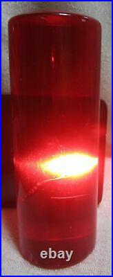 Bakelite Catalin rod 2 x 5 polished dice Prystal red 331 gr USA vintage