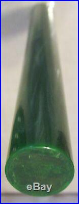 Bakelite Catalin rod 7/8 by 8-1/2 mottled marbled green 107 gr Katalin USA