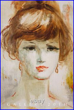 Beauty! MID Century Mcalpin Orig. Oil Painting! Figure Art Girl Vtg 60's Topless