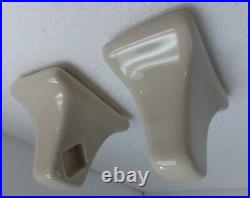Beige Almond Ceramic Towel Bar Rod Post Holders Classic Color 146 Mid Century