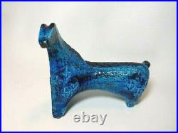 Bitossi Horse Rimini Blue Aldo Londi figurine MCM Art Pottery Italy 1960s
