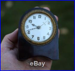 CHERRY AMBER BAKELITE CLOCK Art deco 171.6 grams