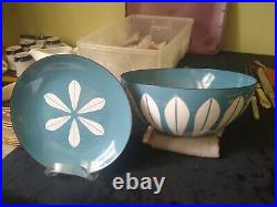Catherine Holm Danish MCM Blue Lotus Plate with Bowl (2 pieces)