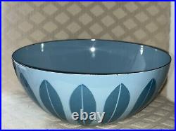 Catherineholm Norway 11 Teal/Blue Lotus Enamel Bowl UNIQUE Mid Century Modern