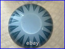 Catherineholm Norway 11 Teal/Blue Lotus Enamel Bowl UNIQUE Mid Century Modern