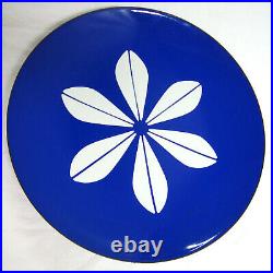 Cathrineholm Enamelware Blue Lotus Flower 12 Plate Charger Mid Century Norway