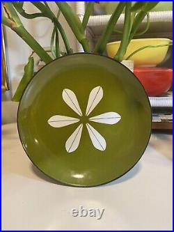 Cathrineholm Green Lotus 7.5 In Plate Mid Century Modern Signed