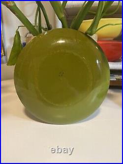 Cathrineholm Green Lotus 7.5 In Plate Mid Century Modern Signed