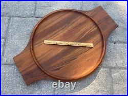 Clean Vintage Mid Century Dansk Int'l Designs Teak Wood Large Serving Tray 19x26