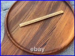 Clean Vintage Mid Century Dansk Int'l Designs Teak Wood Large Serving Tray 19x26