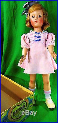 Composition Doll 20 Anne Shirley with Box Clothing Shoe Wrist Tag Collect Home