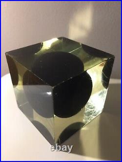 Cubo / Cube Sculpture, Black Enzo Mari, Danese Milano Design