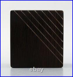 Danish design, set of 6 parts rosewood with silver inlay. Box, notepad and more