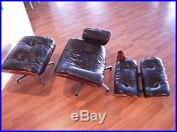 Eames Herman Miller Catalog # 670 671 Rosewood Lounge Chair & Ottoman Leather
