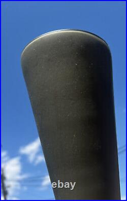 Empoli Genie Bottle Grey Cased Satin 18 Tall Mid Century Modern