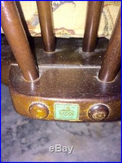 Ercol Vintage Original Grandfather's Armchair And Footstool Mid Century Retro