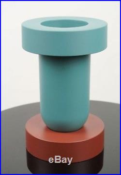 Ettore sottsass for MaruTomi- Mirto Planter/vase Color 111- Blue Body Brown Base