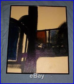 Eugene Swearingen Oil On Board Painting MID Century Modern Retro Home Decor Vtg