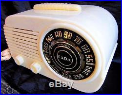 Fada Art Deco radio original gorgeous Alabaster swirl M-845A Cloud restored