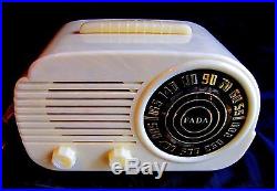 Fada Art Deco radio original gorgeous Alabaster swirl M-845A Cloud restored