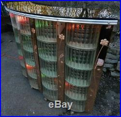 Fantastic Vintage/retro MID Century Bar With Glass & Lights Good Condition