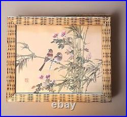 Framed Oriental Wall Art Birds And Blooms Watercolor Prints Wang Xuetao 1903-82