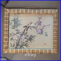 Framed Oriental Wall Art Birds And Blooms Watercolor Prints Wang Xuetao 1903-82