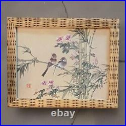 Framed Oriental Wall Art Birds And Blooms Watercolor Prints Wang Xuetao 1903-82