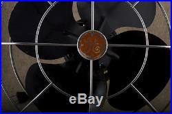 GE Art Deco Machine Age 1930s Sleek Modernist Electric Fan Bakelite Base Works