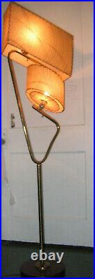 GREAT Mid Century MAJESTIC Atomic BOOMERANG Mcm Retro Floor LAMP Fiberglas 50's