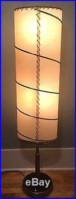 GREAT Vtg RETRO 1960s Mid Century DANISH Modern FLOOR Lamp withUNIQUELY Long SHADE