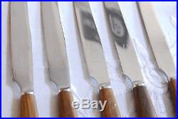 George Butler Cutlery Vintage Retro Rosewood 1960's Sheffield for 6, mid century