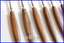 George Butler Cutlery Vintage Retro Rosewood 1960's Sheffield for 6, mid century