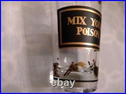 Georges Briard Name Your Poison Set Of 9 High Balls Glasses MIX Your Poison