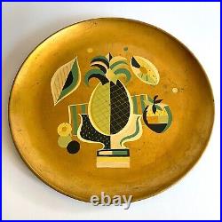 Georges Briard Rare MID Century Modern Hand Painted Xlrg Decorative Metal Tray