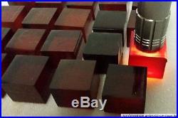 German DDR FATURAN DICE 24x Orange red Cubes Bakelite catalin blocks 1019 grams
